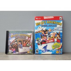 2000s Jolly Bear Games Set of 2 Big City Adventures PC CD-ROM Games Untested
